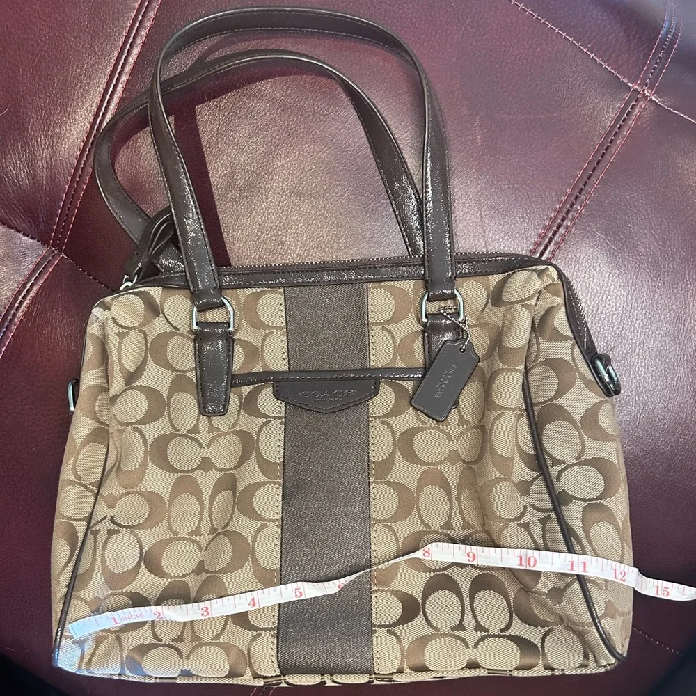 Coach Classic Print with Shoulder Strap Satchel